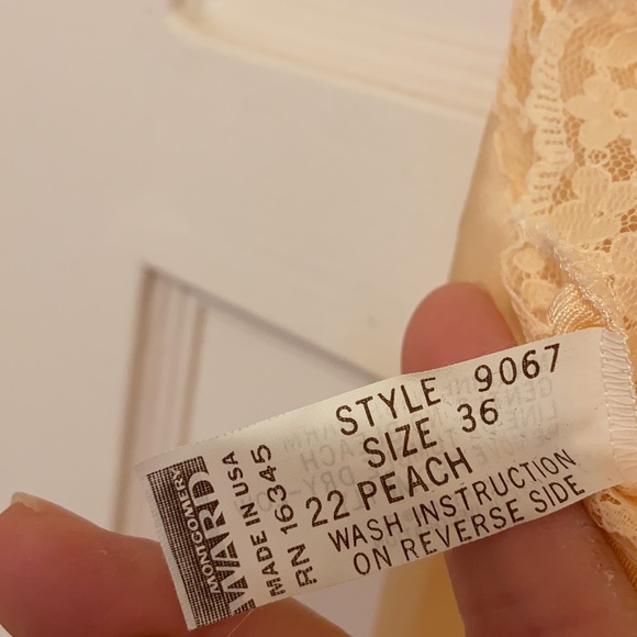 Vintage Montgomery Ward NEW Peach CHEMISE SLIP SZ 36 - Picture 7 of 9